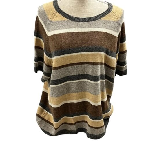 Talbots Women’s 2X Plus size Elegant Striped Knit Sweater - Picture 1 of 5